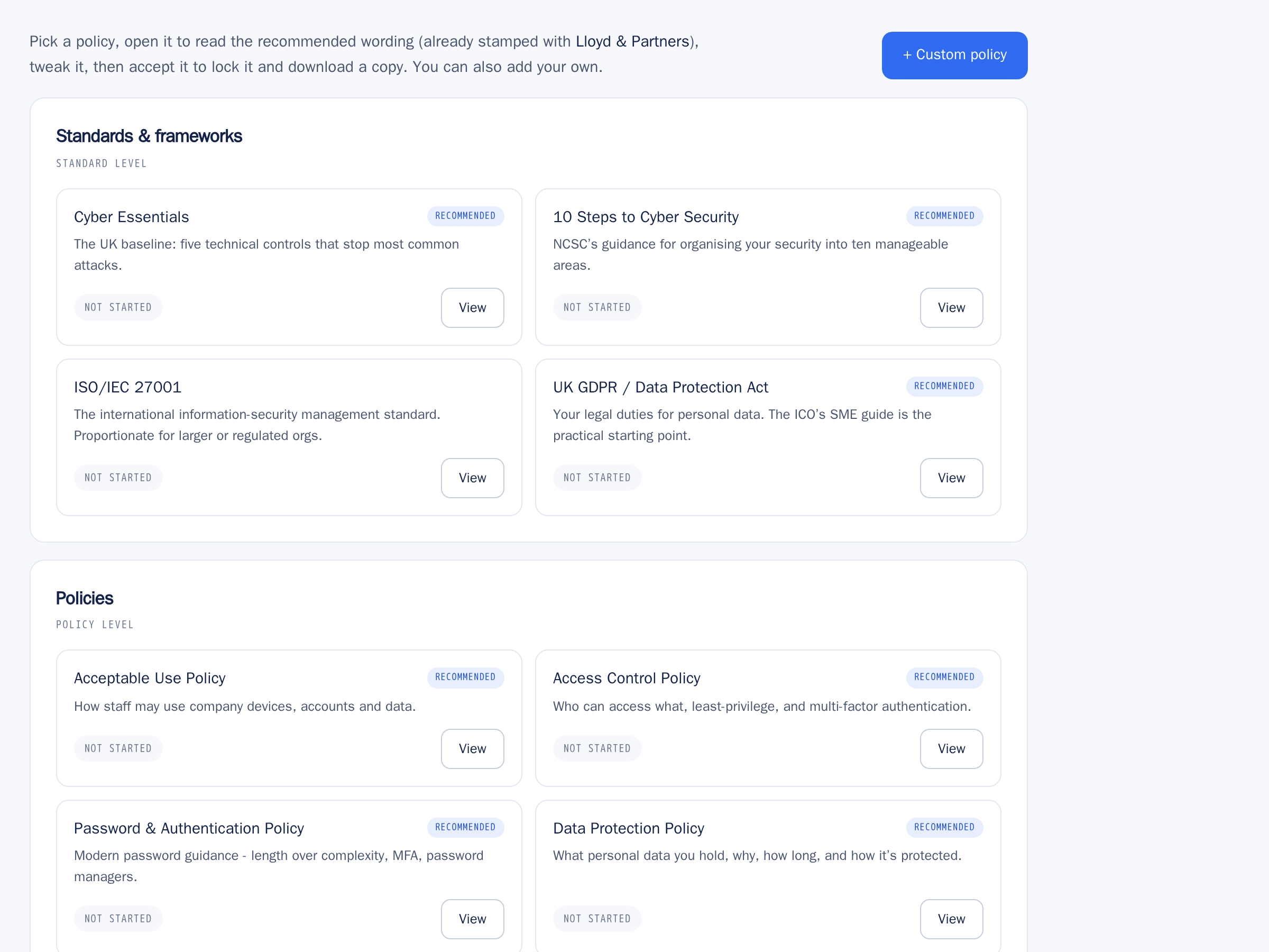 Policies & staff sign-off in the app